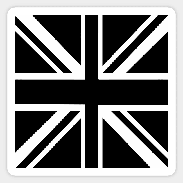 Newcastle United Black & White Union Jack Flag Sticker by Culture-Factory